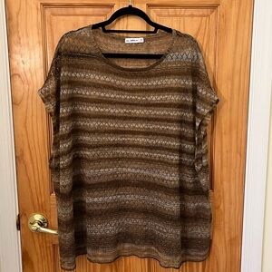 Zara Knit Women’s Medium Earth Tone Sleeveless Light Sweater Top